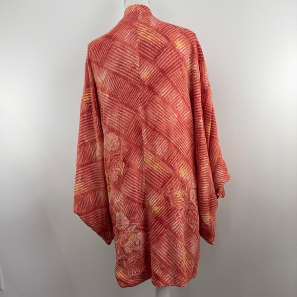 Free People ‘Shibori’ tie front coral kimono - Picture 2 of 13